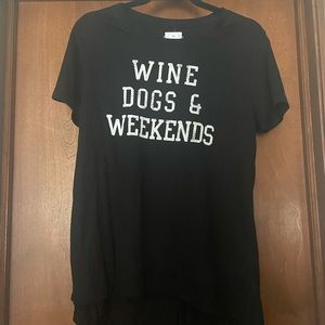 Black women’s tee new with tags.